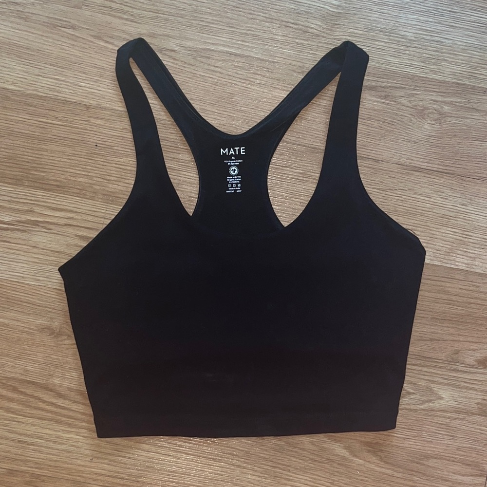 MATE the Label Black Crop Top
